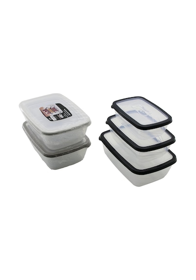 Qlux L-00764 Bio Saver Sızdırmaz Saklama Kabı Set Şeffaf Pls.kap 3 Adet 1200-1900-3200ml - 6'li Paket Diğer