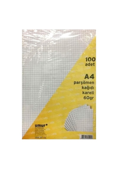 Umur Parşömen Kağıdı A4 60gr 100lü Kareli Kağıt