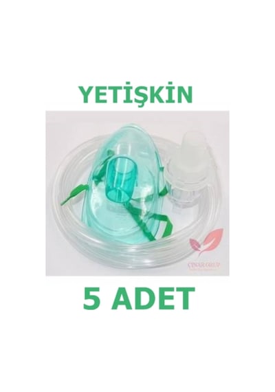 Nebulizatör Solunum Maskesi Yetişkin Nebül Maske 5 Adet