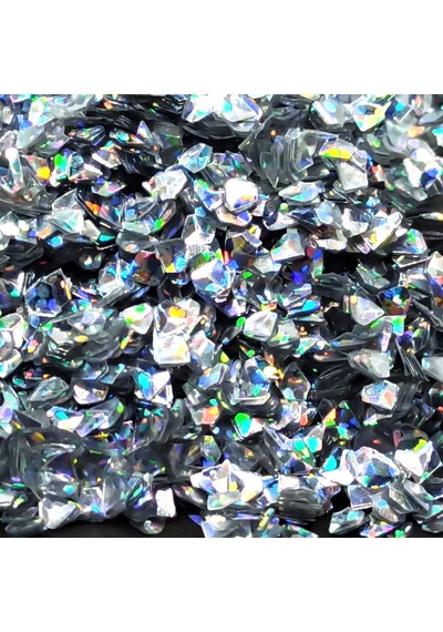 Glitter Epoksi Süsleme Pulu Hologramlı Nail Art Makyaj 3 Boyutlu Sim Gümüş 100 Gr