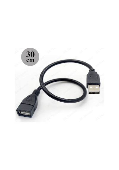 Esnek Metal USB 2.0 Erkek - Dişi Stand Veri Güç Uzatma Kablosu