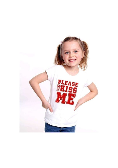 Tshirthane Don't Kiss Me Baskılı Çocuk Tshirt 001