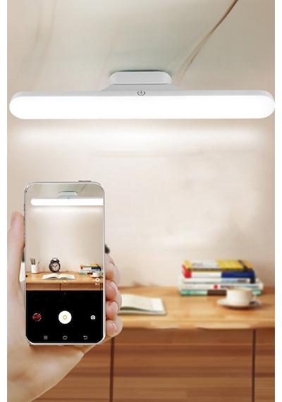 Led 5w Şarjlı Mıknatıslı Dokunmatik Led Aplik Işıldak Makyaj Kitap Okuma Işığı Mıknatıslı Beyaz