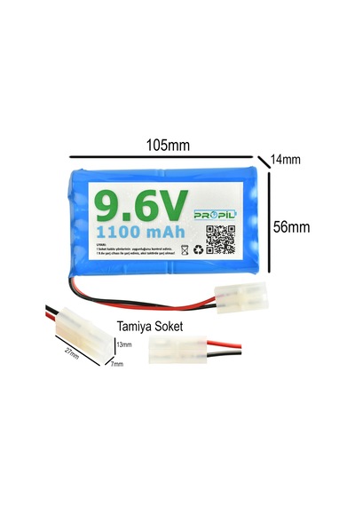 9.6v 1100 Mah Ni-mh Beyaz Tamiya Soketli Oyuncak Araba Pili 8 Pilli