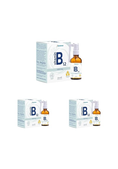 B12 Vitamin Methyl Sprey Damla 20 Ml 3 Paketi