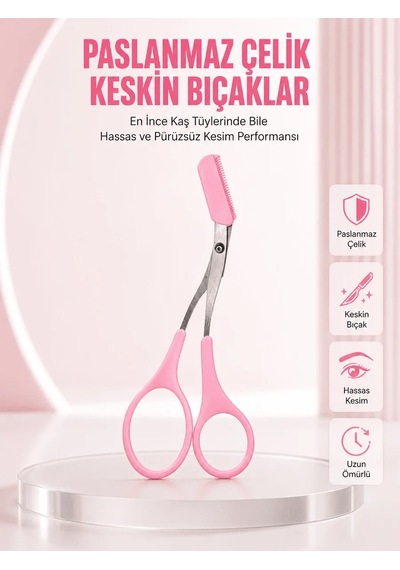 Lb Taraklı Kaş Düzeltme Makası Hassas Şekillendirme Ve Kolay Kullanım