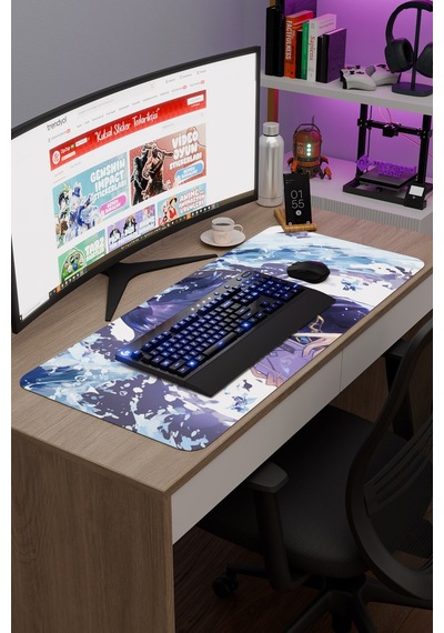 Xingqiu Genshin Impact Anime Oyuncu V5 - 90x40 Xxl Gaming Mouse Pad Fare Altlığı