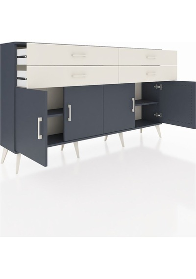 Arges Konsol 2 Raflı 4 Çekmeceli 8 Kapaklı 176x30x99 Antrasit-ant Antrasit-antrasit/aytaşı Arges Konsol 2 Raflı 4 Çekmeceli 8 Kapaklı 176x30x99 Antrasit-ant Antrasit-antrasit/aytaşı