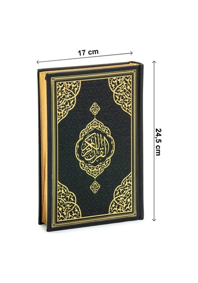 Orta Boy Arapça Kuranı Kerim Termo Deri Bilgisayar Hatlı Diyanet Mühürlü Siyah