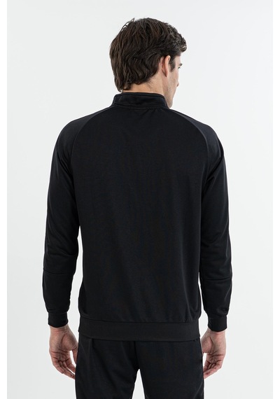 Maraton Comfort Erkek Dik Yaka Siyah- Sweatshirt Siyah-