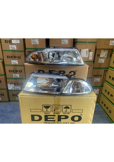 Mitsubishi Carisma 2000-2005 Arası Depo Sağ Ve Sol Far Takım Beyaz Mr485383 / Mr485384