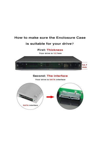 Lexroo 5115 Usb Sata 12.7mm Dvd Rw Writer Ssd External Harici Caddy Kutu