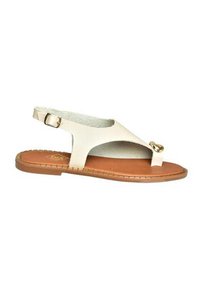 Fox Shoes U652227109 Bej Kadın Sandalet Bej-suni Deri