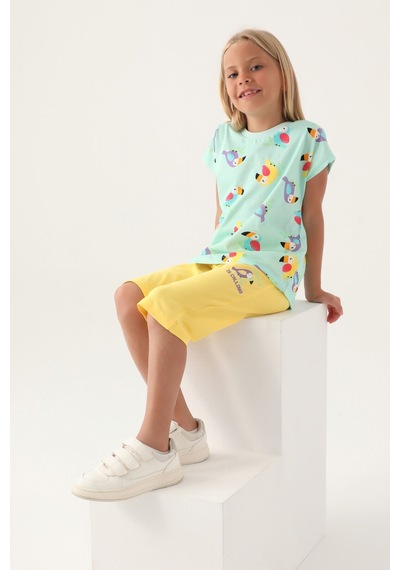 Rolypoly Owl Yeşil Kız Çocuk Kapri Takım 5274-43043 Yeşil