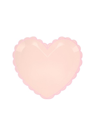 Meri Meri - Pastel Ton Kalp Tabaklar L 8'li