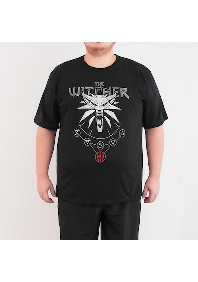 Bant Giyim - Witcher 4Xl Büyük Beden Siyah Erkek T-Shirt Tişört Çok Renkli
