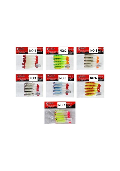 Captain 3569 Style Soft 8cm 5.5gr Silikon Yem 5'li Paket