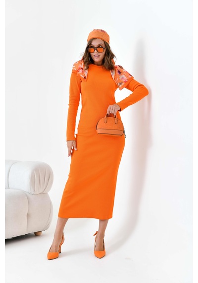 FTZ Women Ftz Kadın Kaşkorse Elbise Orange 30901-Orange Turuncu