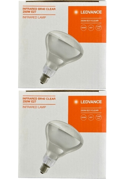 Osram Ledvance 250w Şeffaf Infrared Isıtıcılı E27 Duylu Halojen Ampul 2 Adet