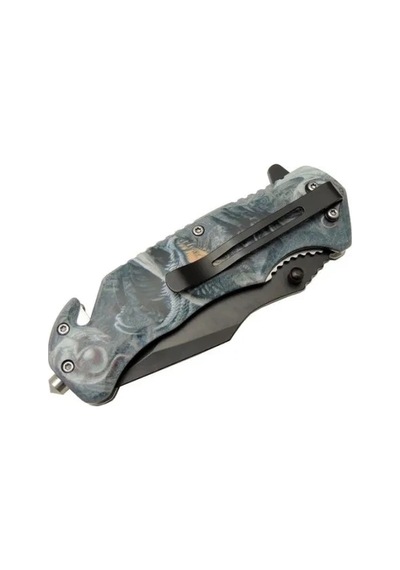 Kurtarma Çakısı 21,5 Cm Yarı Otomatik , Kemerlikli Çok Renkli