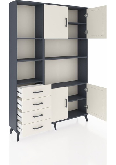 Arges Dolap 8 Raflı 4 Çekmeceli 4 Kapaklı 132x30x195 Antrasit-aytaşı/aytaşı Aytası/aytası Arges Dolap 8 Raflı 4 Çekmeceli 4 Kapaklı 132x30x195 Antrasit-aytaşı/aytaşı Aytası/aytası