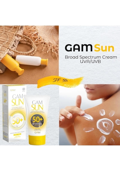 GAAM SUN Leke Karşıtı Yüksek Uva/Uvb Koruma E Vitamini İçeren Güneş Kremi SPF50+ 50 ML