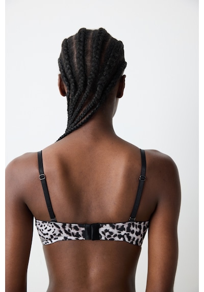 Penti Heart Leopard Siyah Sütyen