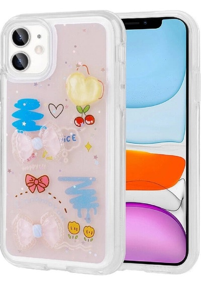 Apple Uyumlu iPhone 11 Kılıf Kabartma Figürlü Parlak Zore Minimini Silikon Kapak