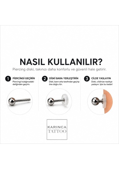 Piercing Keloid Diski Bump Piercing Yara Önleyici Bioplast 10 Adet çok renkli