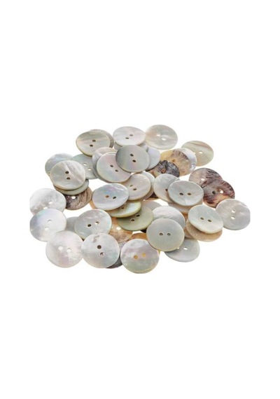Hakiki Sedef İstridye Düğme 18 Boy-11,43mm 12 Adet - 690063719