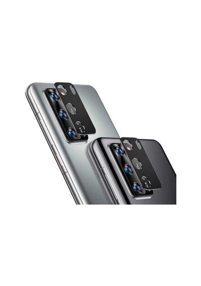 Huawei P40 Zore Kamera Lens Koruyucu Cam Filmi Siyah