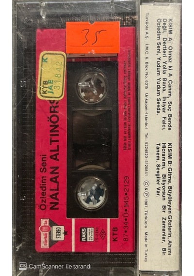 Plak Değildir Kaset Tir Nalan Altınörs Özledim Seni Kaset