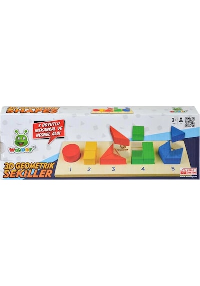 Mey İthalat 125 Woodoy 3d Yapboz Geometrik Şekiller Bultak