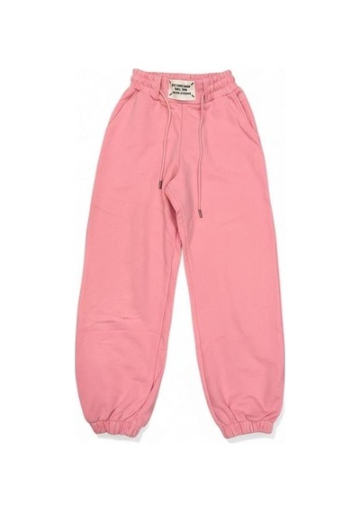 Kız Çocuk İnce Şardonlu Oversize Tasarım Eşofman Alt-16473 Pembe