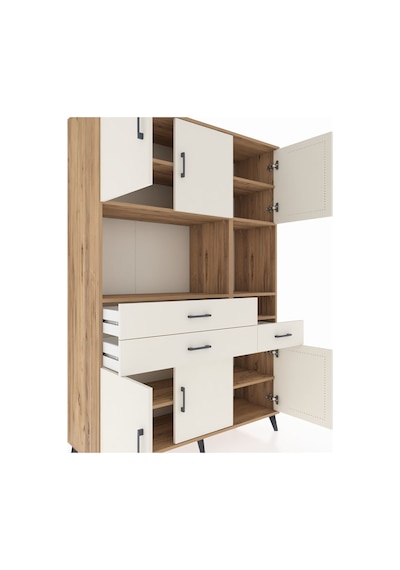 Hyperion Dolap 9 Raflı 3 Çekmeceli 6 Kapaklı 132x44x195 Çam-a... Çam Hyperion Dolap 9 Raflı 3 Çekmeceli 6 Kapaklı 132x44x195 Çam-a... Çam