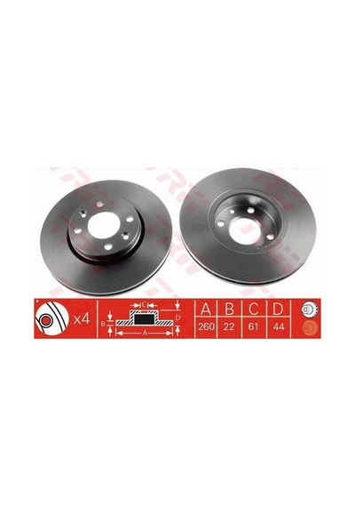 Renault Clio 3 Ön Fren Diski 260 Mm 2006-2012 Trw