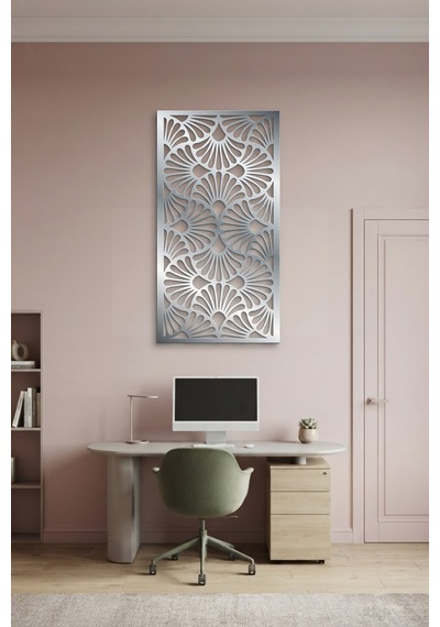 Dekoratif Panel Metal Duvar Tablosu - Duvar Sanatı - Duvar Dekoru - Krom