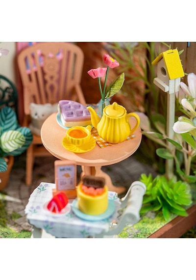Rolife Ds038 Şık Çay Bahçesi Fancy Tea Yard Dıy Minyatür Maket Model Seti Mini Dollhouse 3d Model Kit Detaylı Dekoratif Hobi Seti 3d Puzzle Tiny House