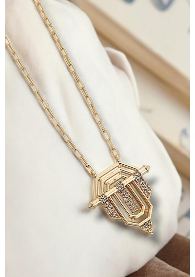 Premium Serenay Kolye Leyla Kolye 50 Cm Gold - 660241846 Gold
