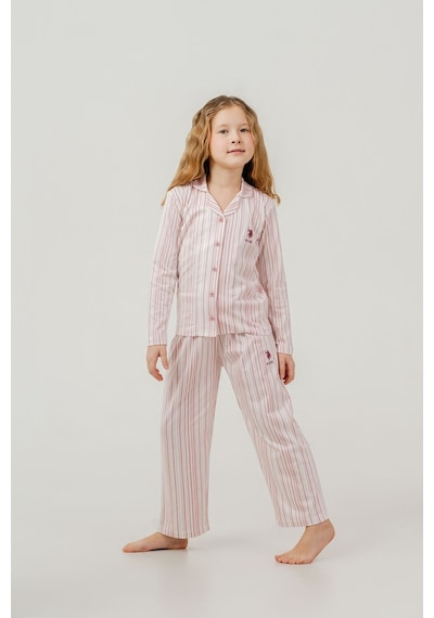 U.S. Polo Assn. Kız Çocuk Gömlek Pijama Takımı Nakışlı Krem Uzun Kol Pijama Takımı Us2728-c-v1 Us2728-c-v1 U.S. Polo Assn. Kız Çocuk Gömlek Pijama Takımı Nakışlı Krem Uzun Kol Pijama Takımı Us2728-c-v1 Us2728-c-v1