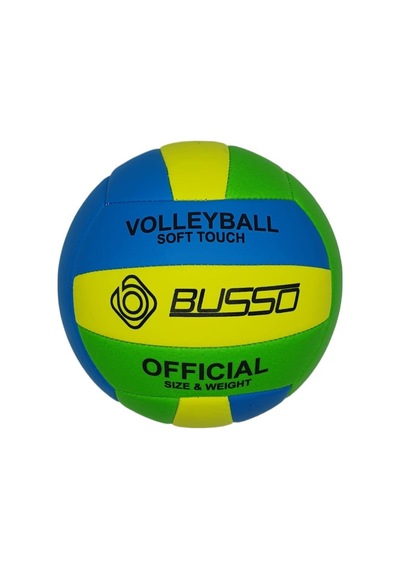 Busso Soft Touch Voleybol Topu Sarı - Yeşil - Mavi Çok Renkli