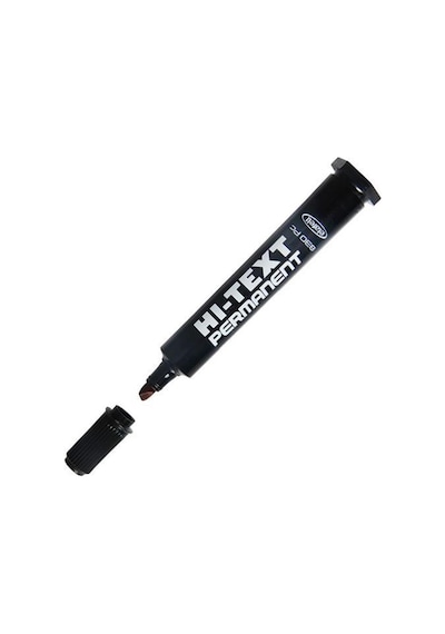 Hi-Text 830Pc Siyah Permanent Kesik Uç Markör