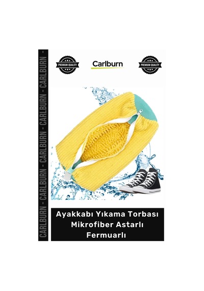 Özel Üretim File Ayakkabı Yıkama Torbası Mikrofiber Astarlı Fermuarlı Geniş Kullanım Alanı Çok Renkli