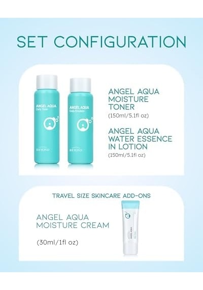 Aqua Moisture Skincare Set Nemlendirici Toner Losyon Krem Seti 330 Ml