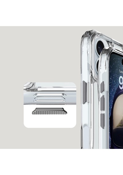 Apple Uyumlu iPhone 16 Plus Kılıf Airbagli Şeffaf Redclick İncek Kapak