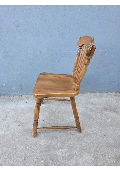 Vintage Masif Ahşap Sandalye 1 Adet Ac08 Çok Renkli