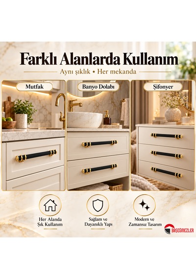 Haskan Kemer Kulp Altın/siyah 160 Mm Altın - Siyah