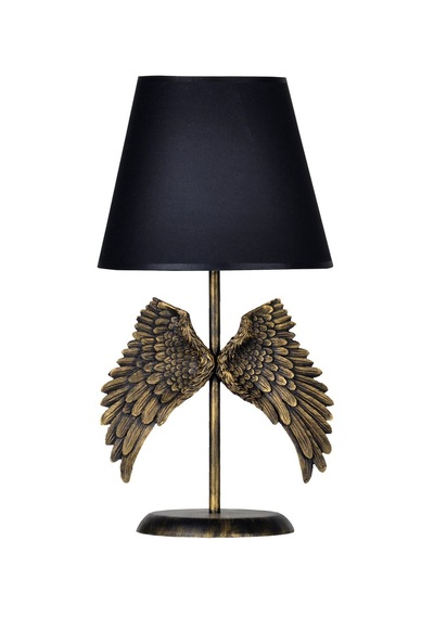 Qdec Modern Dizayn Melek Abajur Gold-Siyah Altın - Siyah