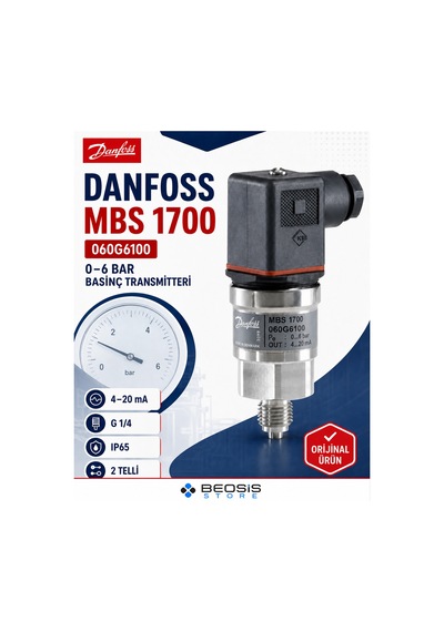 Danfoss 060g6100 Mbs 1700 0-6 Bar Basınç Transmitteri
