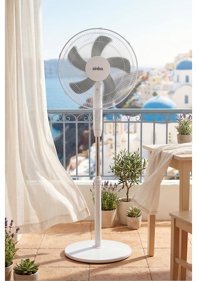 Sinbo Sf-7705 Ayaklı Vantilatör 16 Inç 45w Sessiz Fan 3 Kademeli Yükseklik Ayarlı Güçlü
